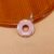 925 Sterling Silver Pink Enamel Donut Pendant