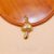 925 Sterling Silver Gold Plated Mushroom Charm Pendant