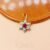 925 Sterling Silver Turquoise and Ruby Flower Pendant