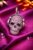 Pink & White pave diamond Skull with Headphones Pendant