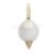 925 Sterling Silver Pearl Drop Pendant with Pavé Diamond Detailing