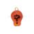 925 Sterling Silver Papaya Charm Pendant with Coral & Black Onyx – Unique Fruit Design