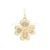 925 Sterling Silver Four Leaf Clover Pendant with Diamond Symbols | Gold Plated Lucky Charm