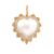 925 Sterling Silver Heart Mother of Pearl Pendant with Natural Diamonds | Gold Plated Designer Jewelry