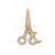 925 Sterling Silver Scissor Pendant with Natural Diamonds | Gold Plated Tailor Charm Jewelry
