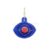 925 Sterling Silver Evil Eye Pendant with Lapis Lazuli & Red Center Stone