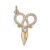 925 Sterling Silver Scissor Pendant with Natural Diamonds | Gold Plated Designer Charm Jewelry