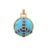 925 Sterling Silver Peace Symbol Pendant with Turquoise & Blue Sapphire | Gold Plated Designer Jewelry