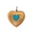 925 Sterling Silver Heart Pendant with Turquoise & Diamond Accent