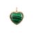 925 Sterling Silver Heart Pendant with Malachite & Natural Diamonds | Gold Plated Designer Jewelry