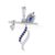 925 Sterling Silver Krishna Flute Pendant with Blue Sapphire Stones | Lord Krishna Morpankh Design Jewelry