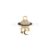 925 Sterling Silver Saturn Planet Pendant with Black Enamel & Natural Diamonds | Gold Plated Celestial Charm Jewelry