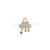 925 Sterling Silver Cloud Pendant with Natural Diamonds & Lightning Charm | Gold Plated Weather Jewelry