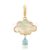 925 Sterling Silver Cloud Pendant with Mother of Pearl (MOP) & Blue Topaz | Gold Plated Drop Charm Jewelry