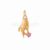 925 Sterling Silver Hand Pendant with Pink Heart Stone | Gold Plated Romantic Charm