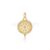 925 Sterling Silver Sunburst Medallion Pendant with Natural Diamond | Gold Plated Round Charm