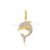 925 Sterling Silver Dolphin Pendant with Natural Diamonds | Gold Plated Animal Charm