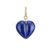 925 Sterling Silver Lapis Lazuli Heart Pendant with Diamond Accent