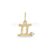 925 Sterling Silver Gemini Zodiac Pendant with Natural Diamond | Gold Plated Twin Symbol Charm