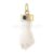 925 Sterling Silver Hand Pendant with Blue Stone | Gold Plated Mano Figa Charm