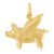 925 Sterling Silver Flying Pig Pendant | Gold Plated Winged Pig Charm