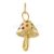 925 Sterling Silver Mushroom Pendant with Multicolor Stones | Gold Plated Magic Mushroom Charm