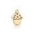 25 Sterling Silver Cupcake Pendant | Gold Plated Minimal Dessert Charm