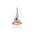 925 Sterling Silver Multi Gemstone Spiral Pendant with Star Detail | Gold Plated Colorful Charm Pendant
