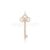 925 Sterling Silver Key Pendant with Diamond Accents | Rose Gold Plated Vintage Key Charm Pendant
