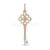 925 Sterling Silver Infinity Knot Key Pendant with Diamond Accent | Two-Tone Rose Gold & Silver Key Charm