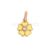 925 Sterling Silver Yellow Enamel Flower Pendant with Diamond Center | Rose Gold Plated Floral Charm