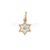 925 Sterling Silver Star Pendant with White Enamel & Diamond Center | Rose Gold Plated Dainty Charm