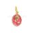 925 Sterling Silver Rose Pendant with Pink Enamel | Gold Plated Floral Oval Charm