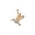 925 Sterling Silver Hummingbird Pendant with Diamond Accents | Gold Plated Bird Charm