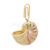 925 Sterling Silver Nautilus Shell Pendant with Multi Sapphire Stones | Gold Plated Ocean Charm