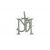 Natural Pave Diamond Handmade MJD Shape Initial Monogram Pendant Jewelry, Personalized Silver Monogram Jewelry