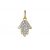 Solid Sterling Silver Hamsa Charm Pendant, Charm Pendant, Diamond Hamsa Charms Necklace, Silver Pendant, Diamond Pendant