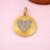 Pave diamond Heart Disc Pendant in 925 Sterling Silver