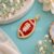 925 Sterling Silver Red Enamel Football Pendant