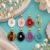 One Pcs 925 Silver Round Gemstone Disc Pendant