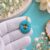 925 Sterling Silver Carved Turquoise Flower Pendant